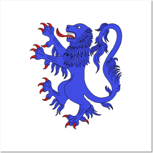 Lion Rampant Azure Posters and Art